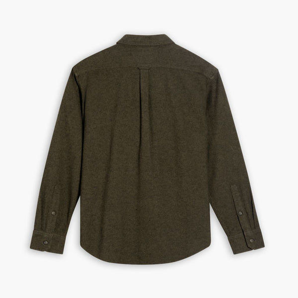 Summit Flanellhemd | Olivgrünes Fischgrätmuster