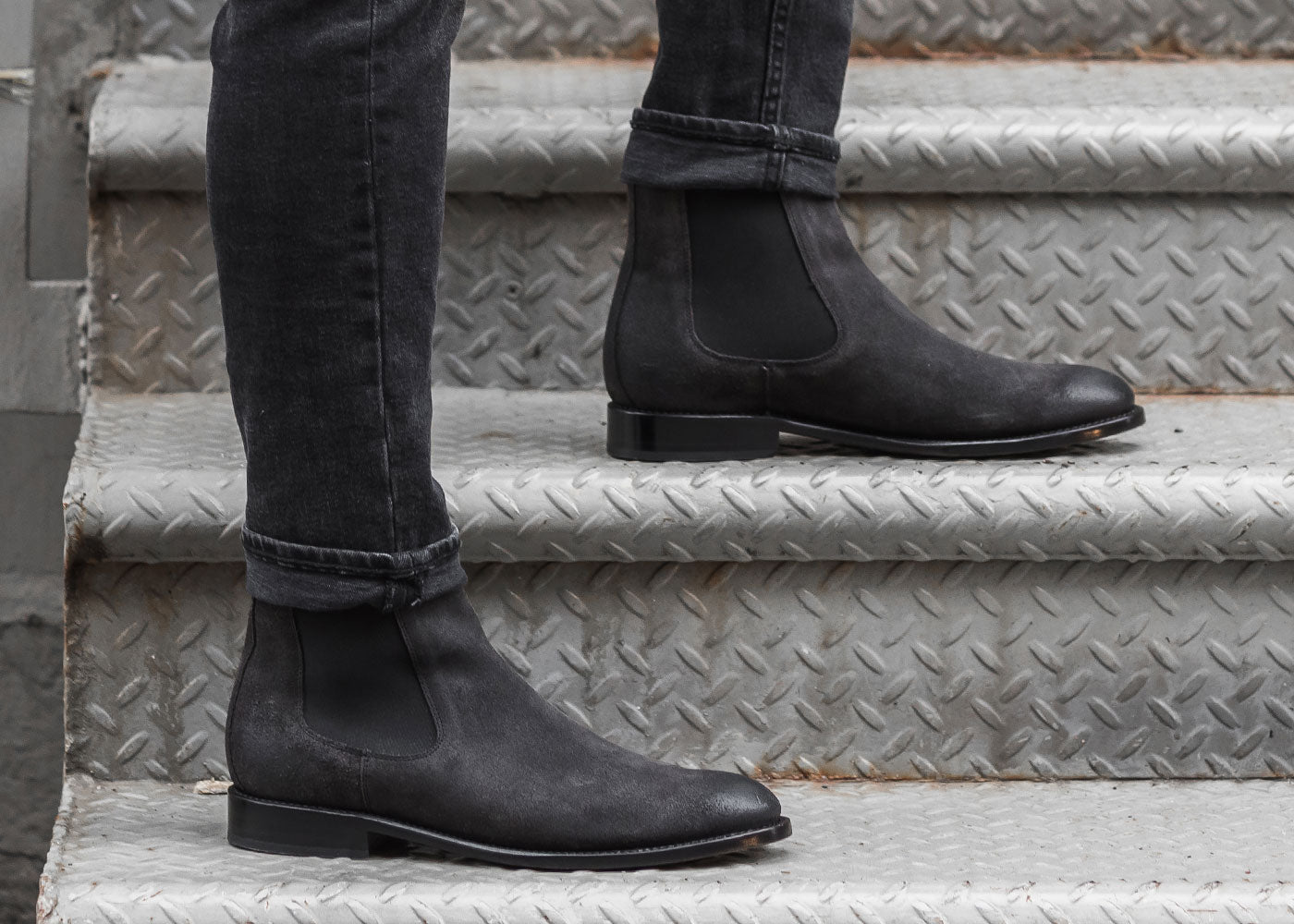 Best Men's Chelsea Boot: Thursday Boots Grey Suede Cavalier