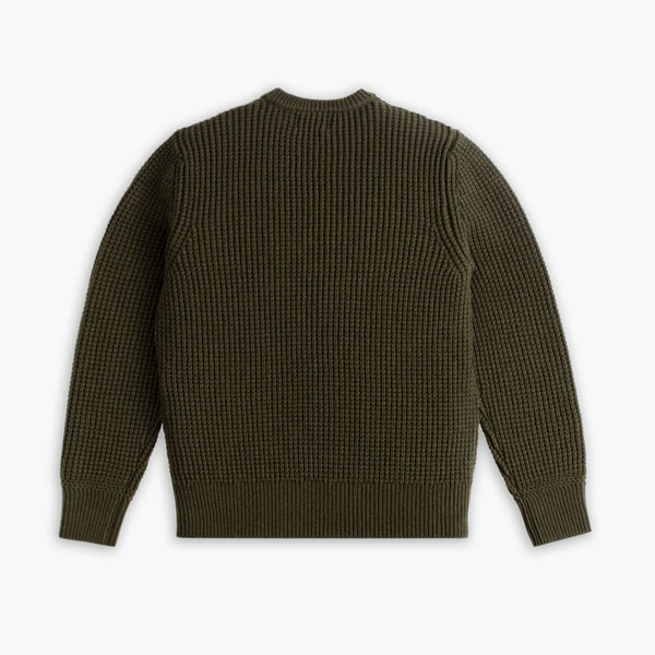 Highland Sweater | Olive — rear view