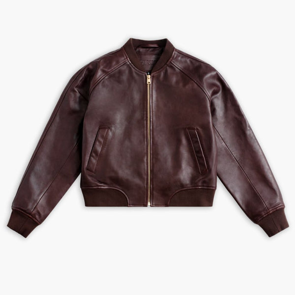 Bomber Jacket | Oxblood — front view