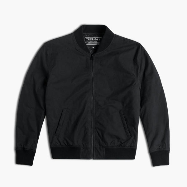 Men's Racer Jacket In Black Leather - Thursday Boot Company