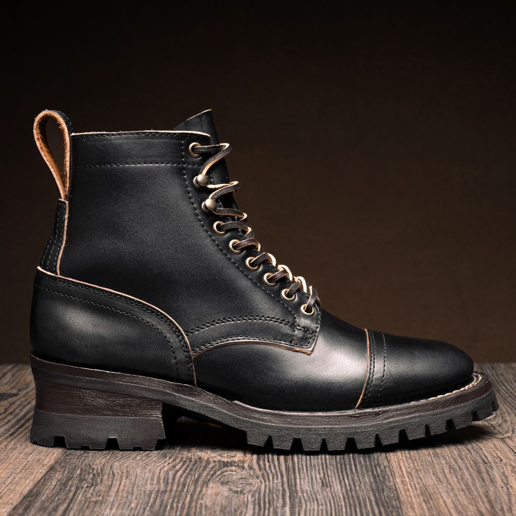 Thursday Boot Company Black Moc Toe Lace-Up Boots with Tan Midsole It main image 4