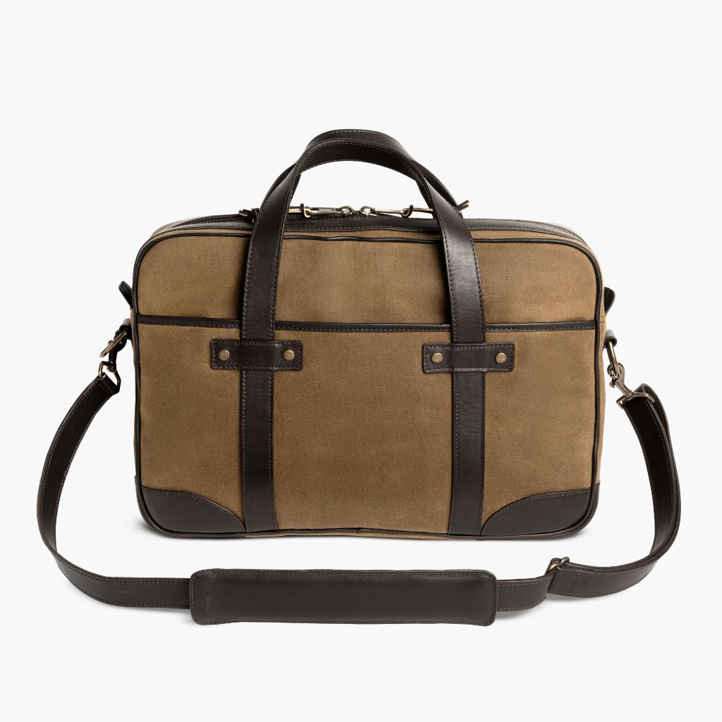 canvas leather messenger backpack Commuter Bag