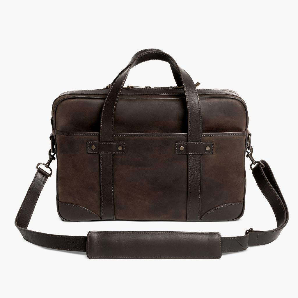 Men's Commuter Messenger Bag in Brown 'Tobacco' Leather - Thursday