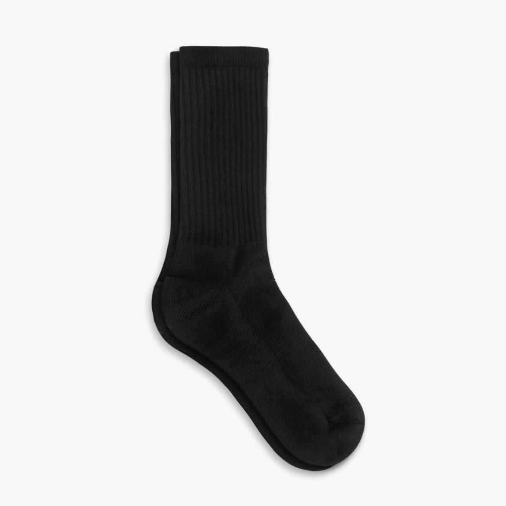 Men's Cotton Crew Sock in Black - Thursday Boot Company