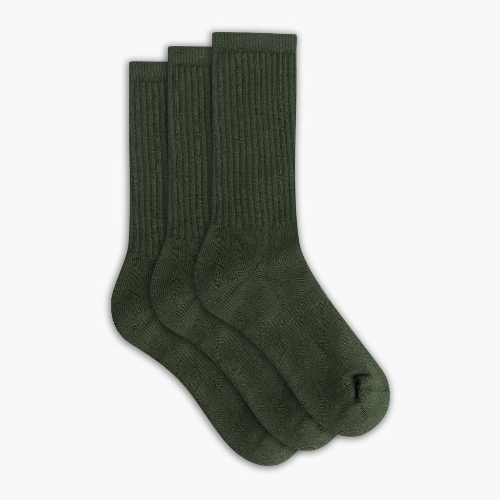 Women's Cotton Crew Sock in Hunter Green - Thursday Boot Company Women's Cotton Crew Sock in Hunter Green - Thursday Boot Company