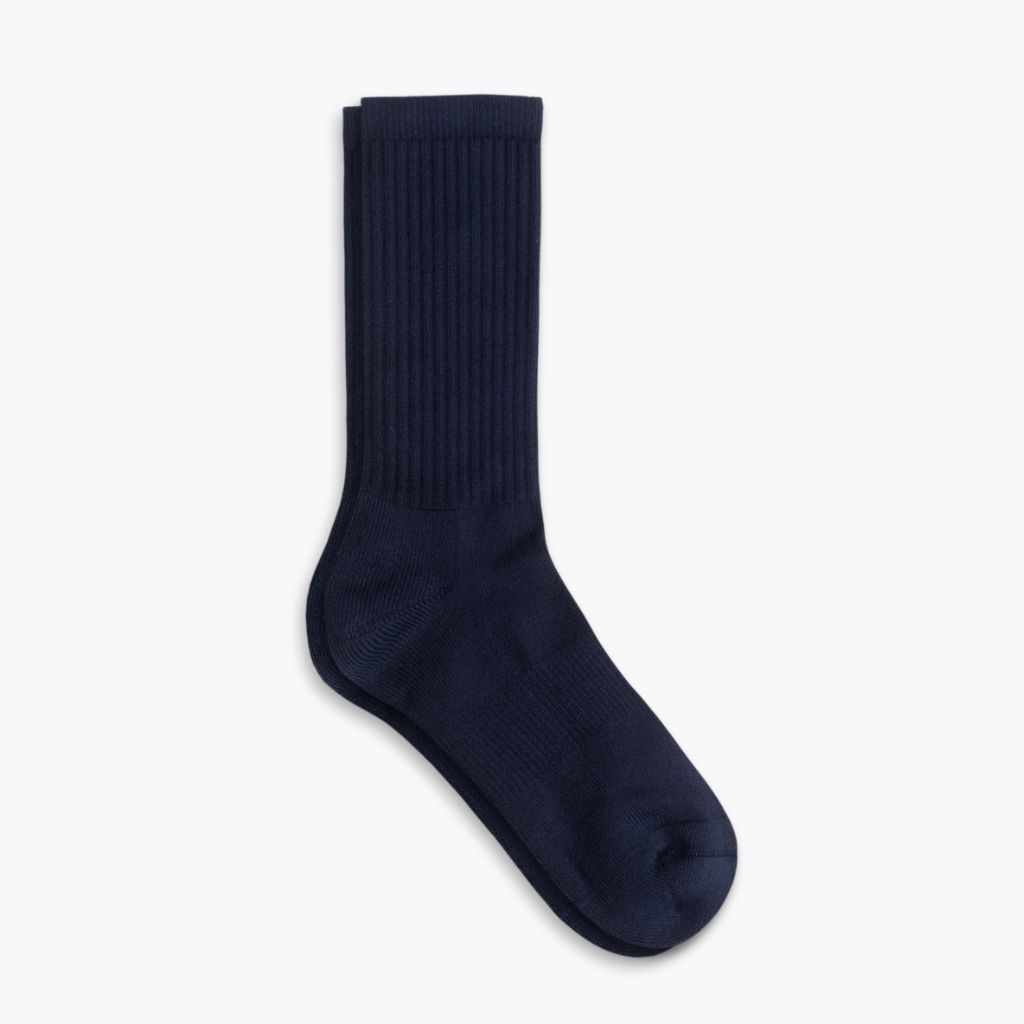 Women's Cotton Crew Sock in Navyby Thursday Boot Company