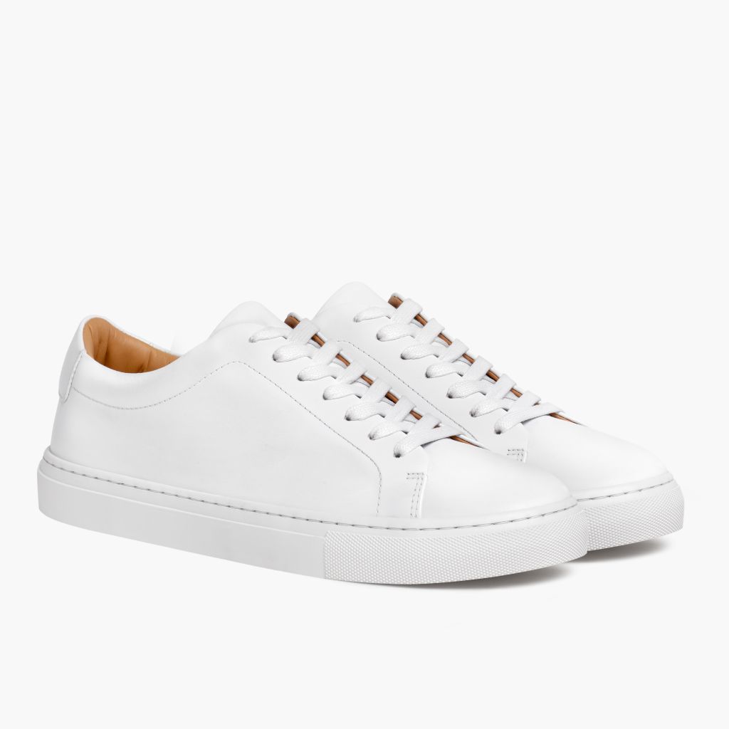 Men s Encore Low Top Sneaker In White Leather Thursday Men s Encore Low Top Sneaker In White Leather Thursday