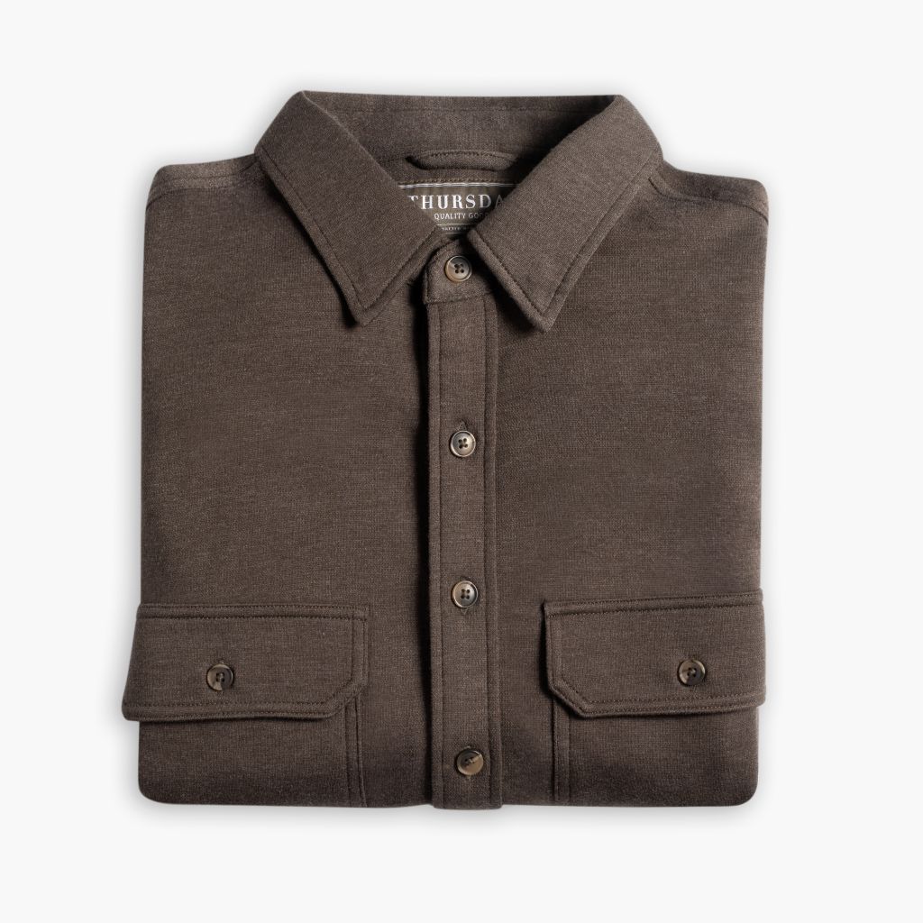 Men's Everyday Two Pocket Button-Down Shirt in Brown - Thursday