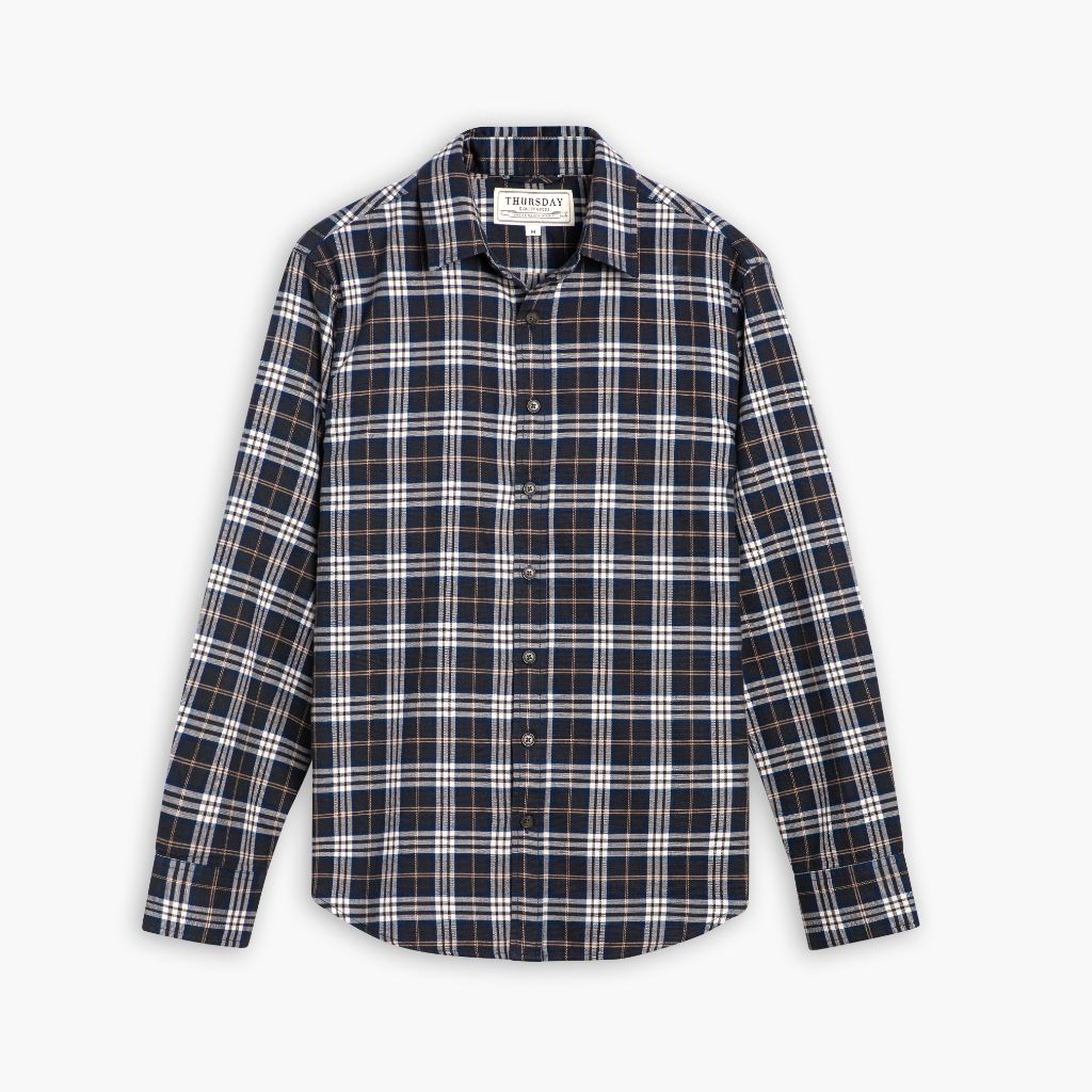 Men's Forever Flannel Shirt In Dark Truffle Plaid - Thursday