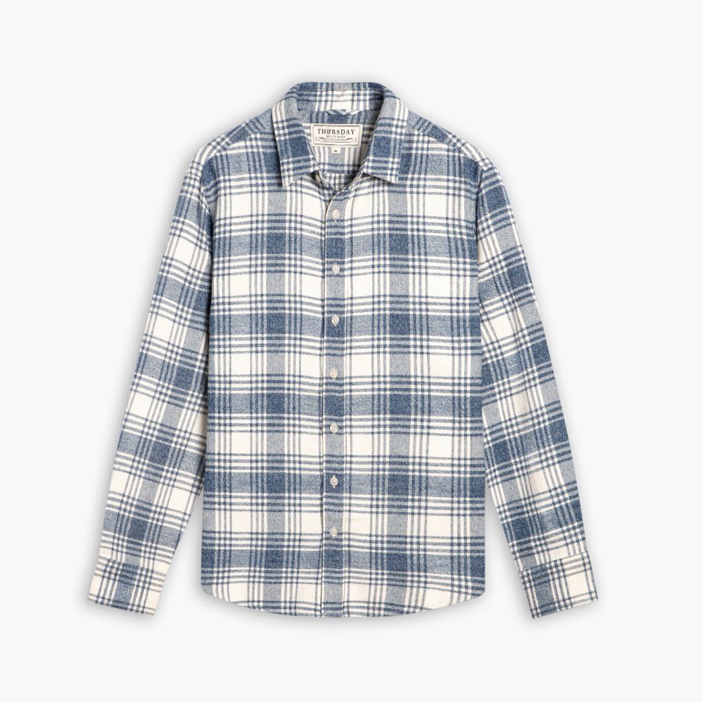Men's Forever Flannel Shirt In Glacier Blue Plaid - Thursday