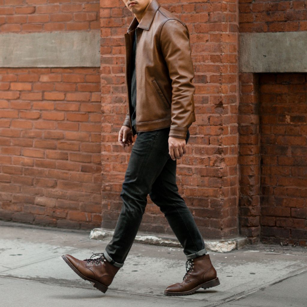 Leather Jacket Brown Shoes Keanu Jacket Walnut