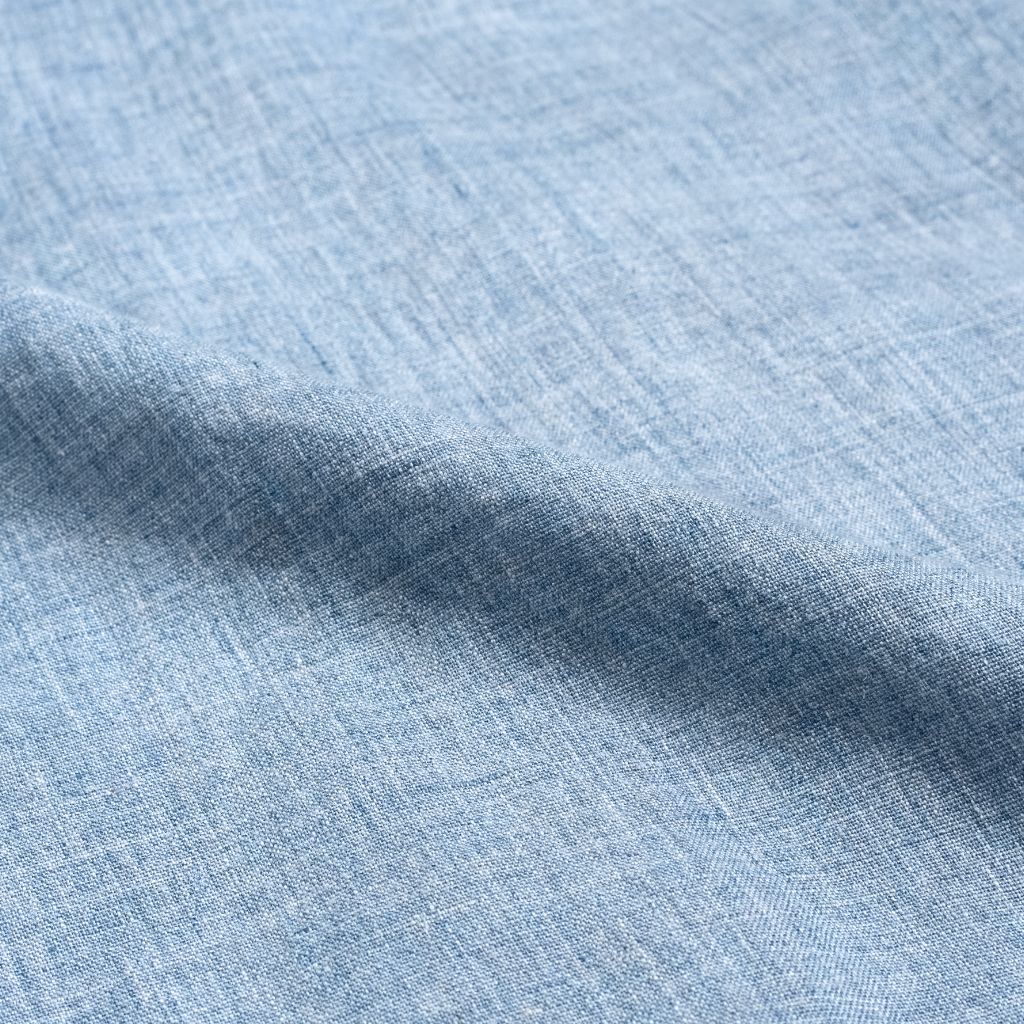Men's Lightweight 100% Linen Shirt In Blue - Thursday