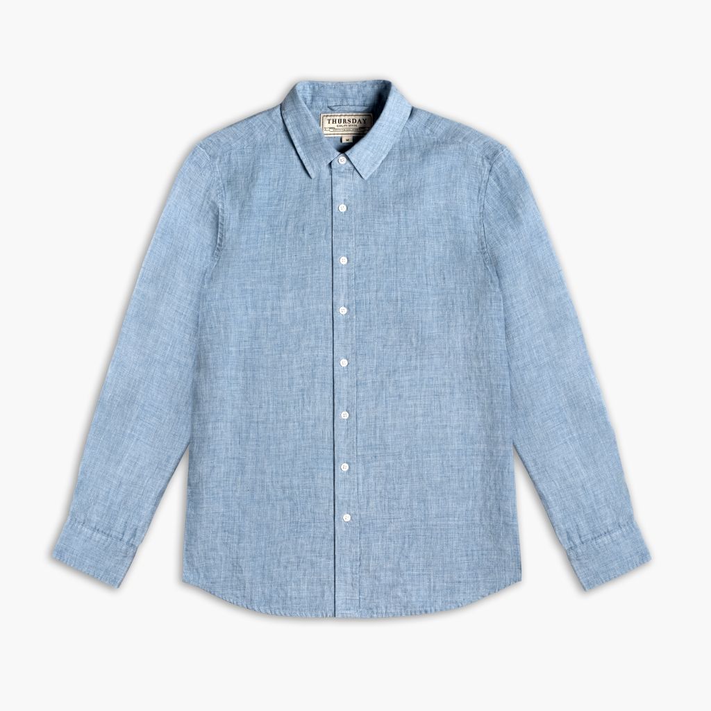 Thursday Boot Company Men's Blue Linen Linen Shirt Size 3XL Thursday Boot Company Men's Blue Linen Linen Shirt Size 3XL