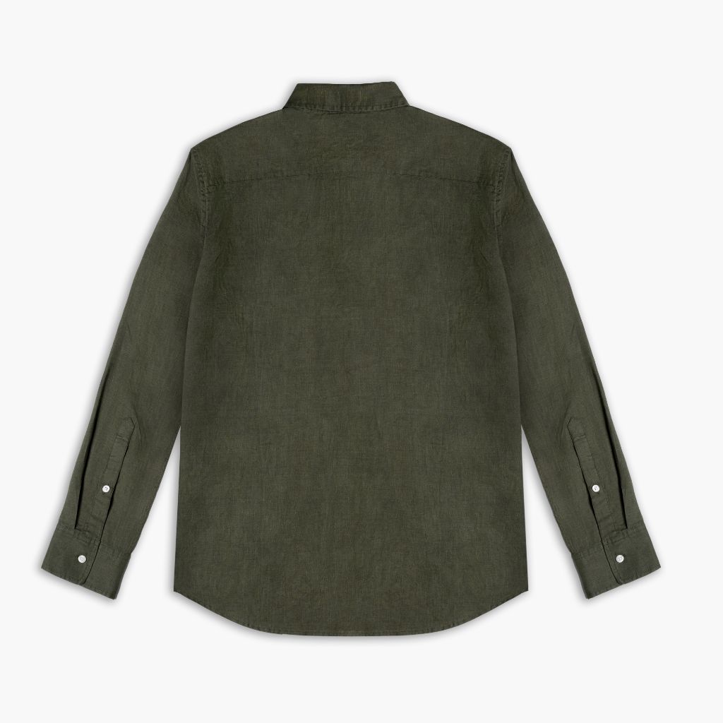 Thursday Boot Company Men's Olive Linen Linen Shirt Size L