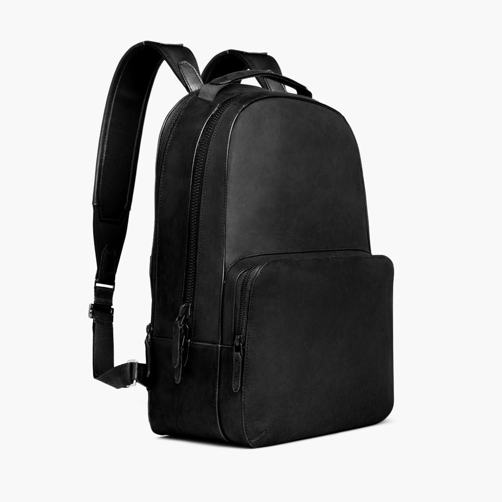 Men's Perfecto Backpack in Black Matte Leather - Thursday