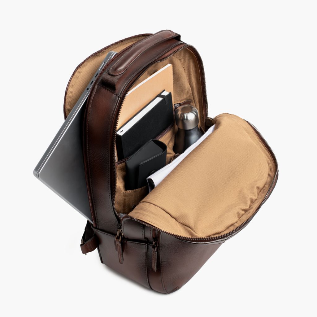 Men's Perfecto Backpack in Brown 'Toscanello' Leather