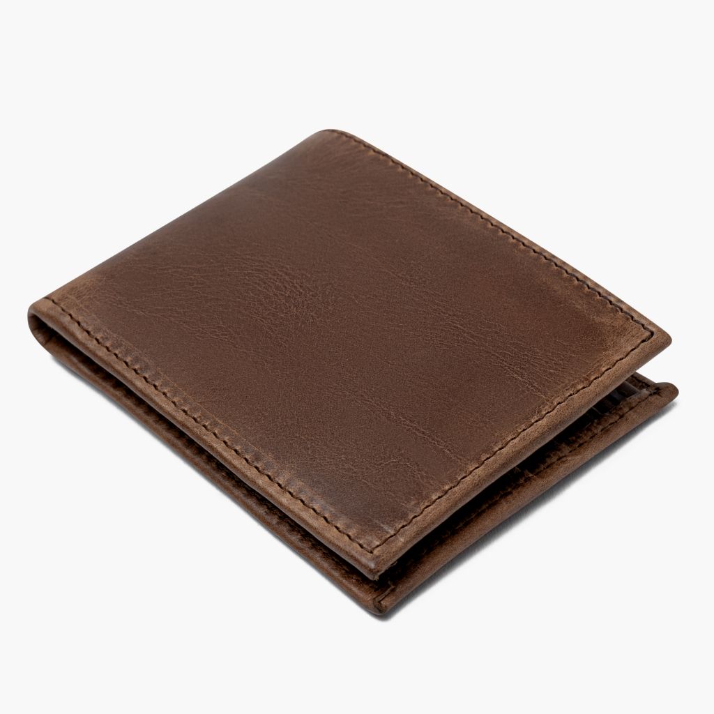 Minimalist Leather Bifold Wallet in Natural Chromexcel - Thursday