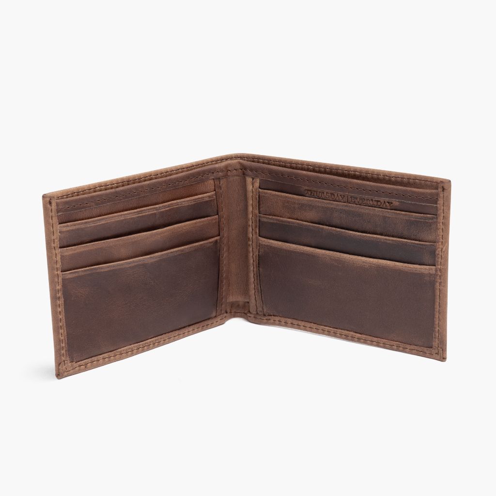 ☆COURONNE☆ Bello Card Wallet RHACX23216GRX Minimalist Leather Bifold Wallet in Natural Chromexcel