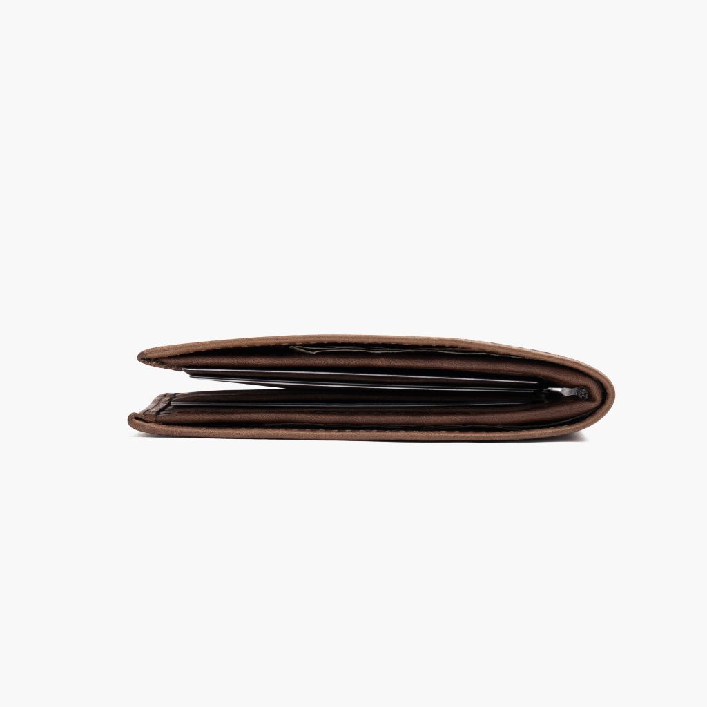 小物 Middle Leather Wallet FORANRO POKOFO RFID Blocking Genuine Leather Bifold Wallet for Men