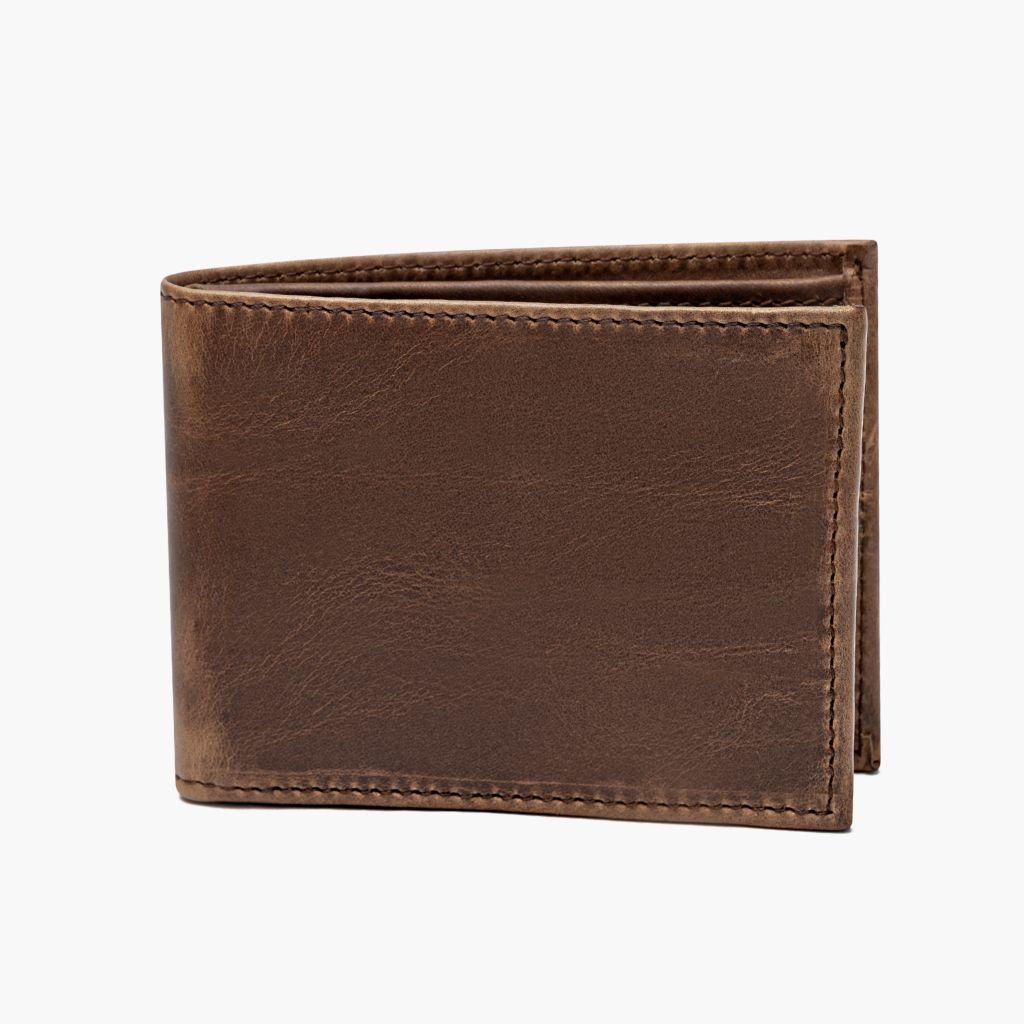 ☆COURONNE☆ Bello Card Wallet RHACX23216GRX Minimalist Leather Bifold Wallet in Natural Chromexcel