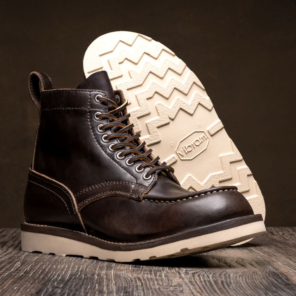 Men's Builder Boot In Black Coffee Horween CXL Leather - Thursday