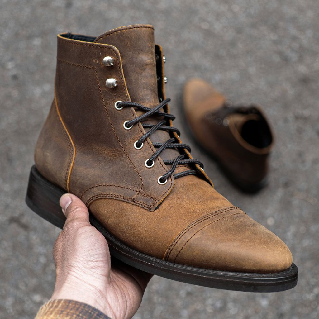 Thursday Boot Co. Captain Lace-Up Burnt Copper Genuine Leather Boots The fresh scent of Burnt Ginger. Meet our newest Captain  main image 4