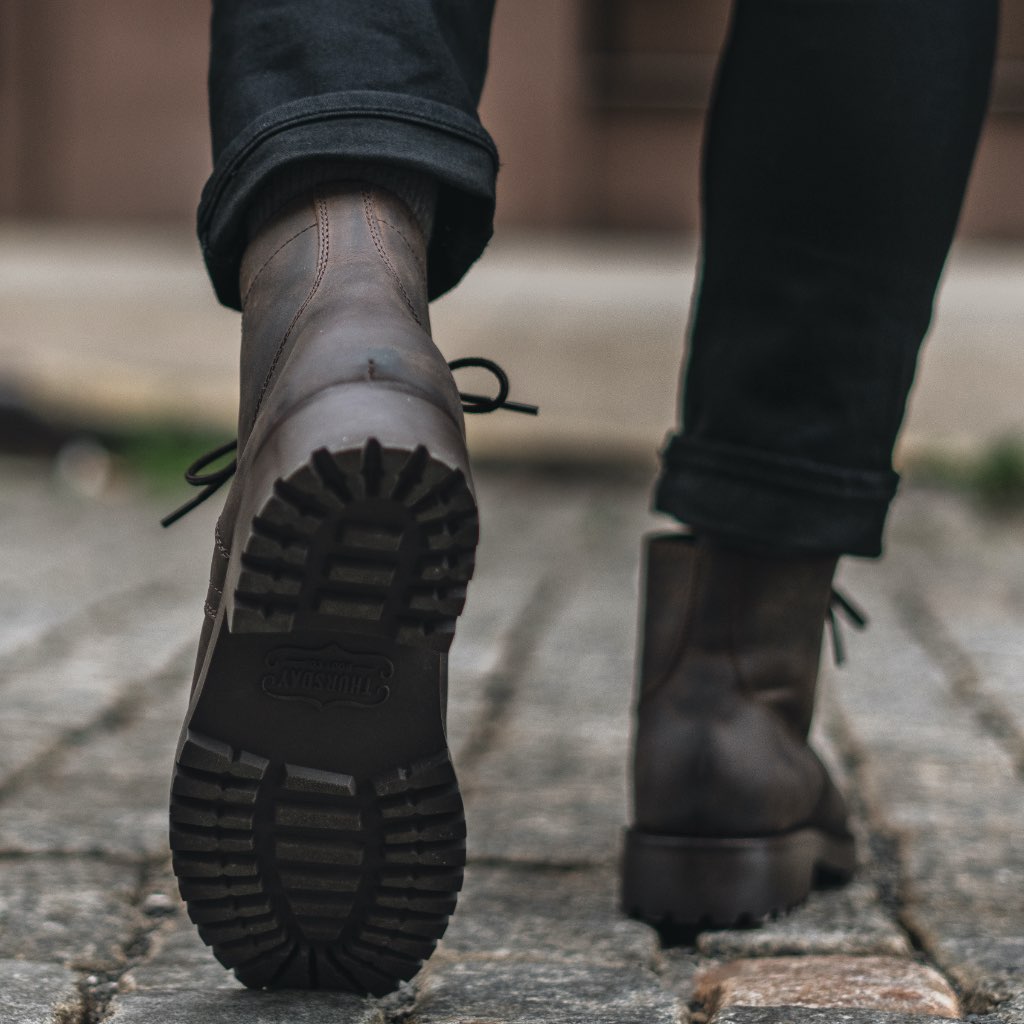 Men's Lug Sole Captain Lace-Up Boot In Tobacco Thursday Boot Company