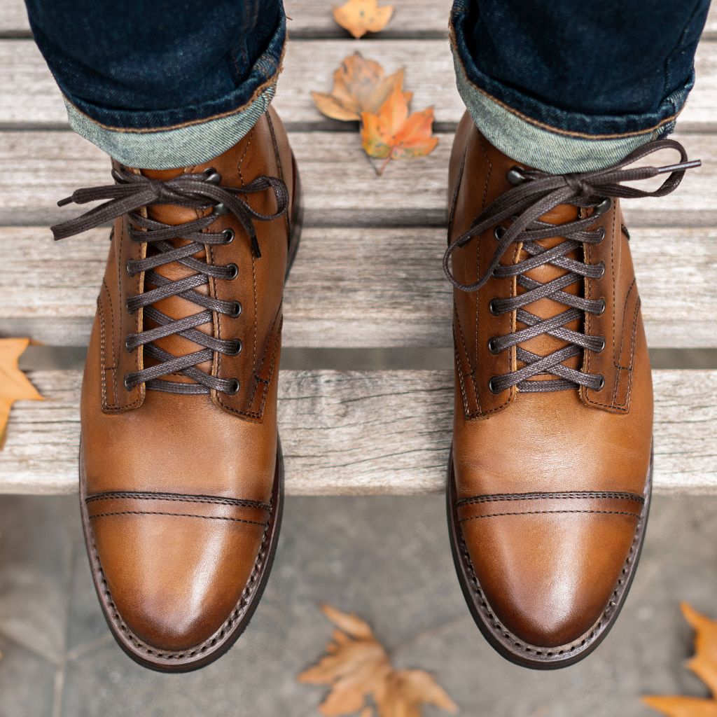 Thursday Men\'s Captain Lace-Up Boot In Tan \'Toffee\' Leather Sz. 14 Our Goodyear Welted Captain Line Expands Today! Meet The New  main image 4