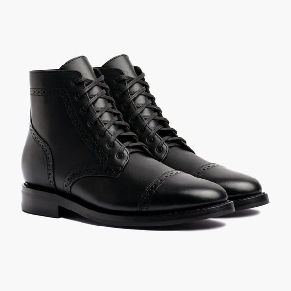 Men's Wingtip Lace-Up Boot In Black Leather - Thursday Boot Company Men's Wingtip Lace-Up Boot In Black Leather - Thursday Boot Company