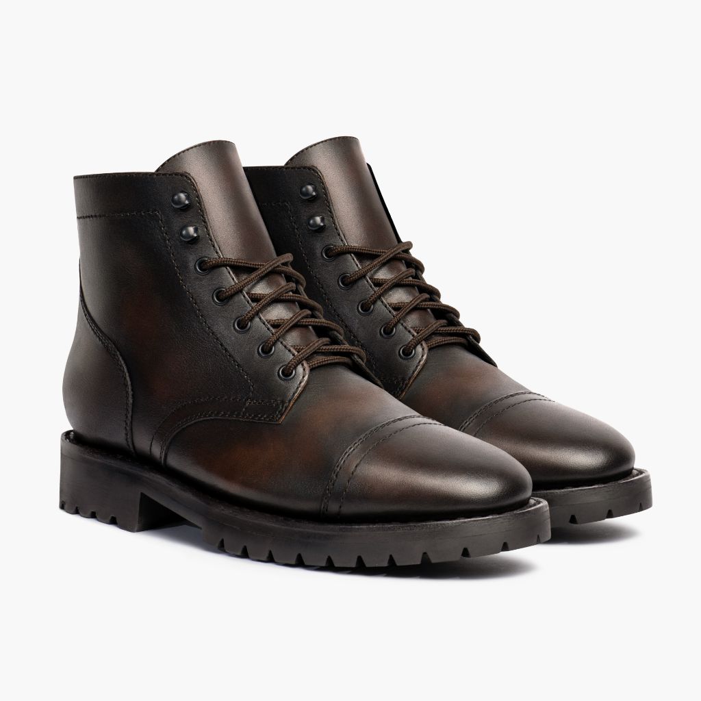 Men's Captain Lace-Up Boot In Brown Leather Thursday Boot Company