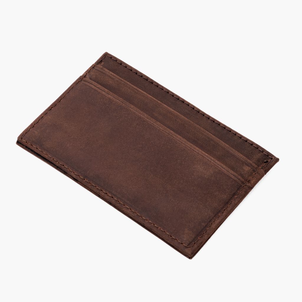 Minimalist Leather Card Holder in Natural Chromexcel - Thursday