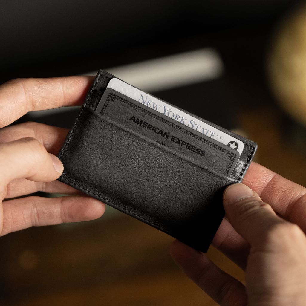 Minimalist Leather Card Holder in Grey - Thursday Boot Company Minimalist Leather Card Holder in Grey - Thursday Boot Company