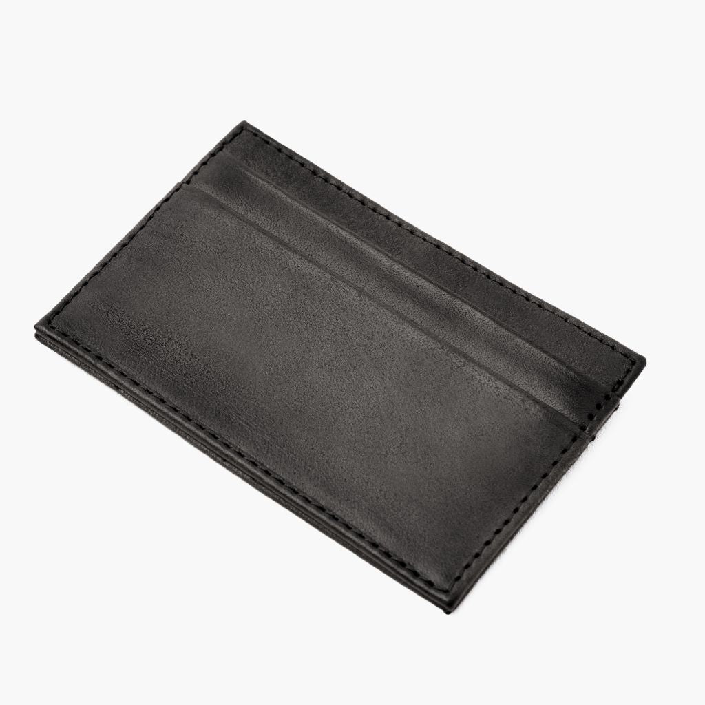 Minimalist Leather Card Holder in Grey - Thursday Boot Company
