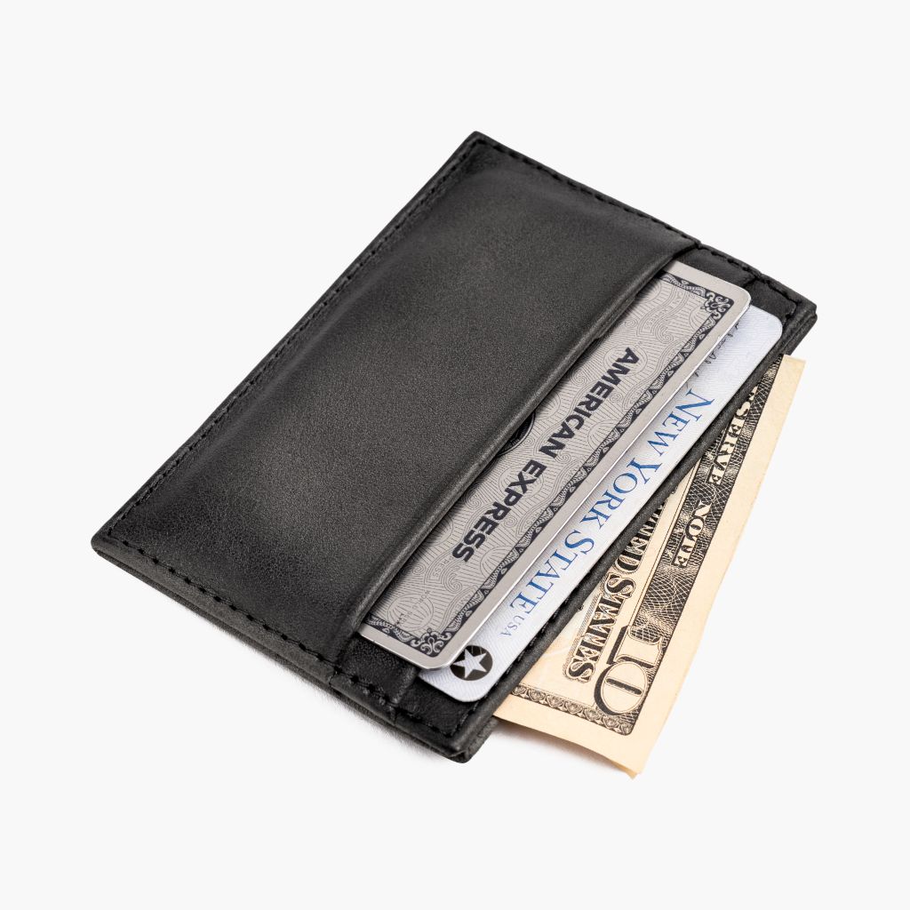 Minimalist Leather Card Holder in Grey - Thursday Boot Company Minimalist Leather Card Holder in Grey - Thursday Boot Company