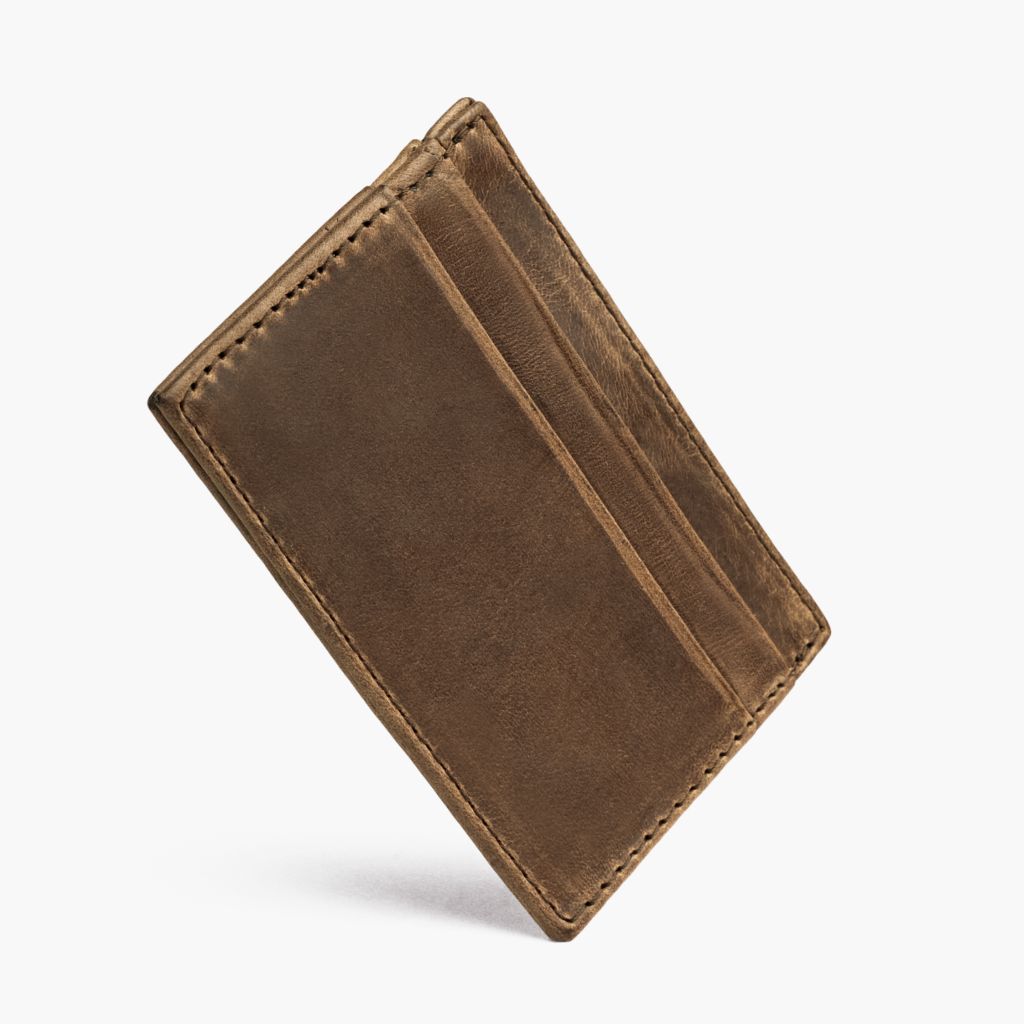 Minimalist Leather Card Holder in Natural Chromexcel - Thursday