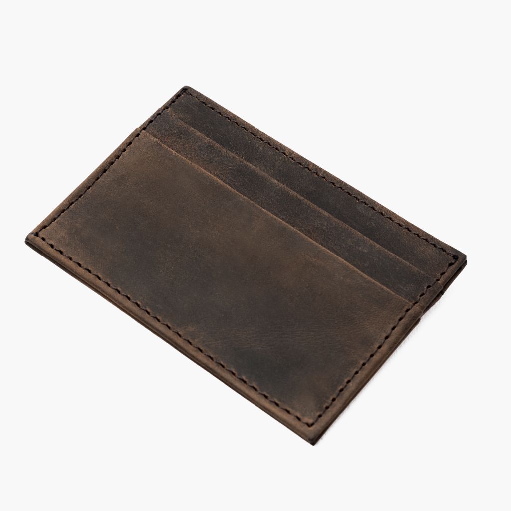 leather card sleeve Minimalist Leather Card Holder in Greyby Thursday Boot Company