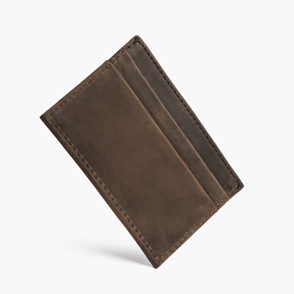 tobacco card holder Minimalist Leather Card Holder in Tobaccoby Thursday Boot Company