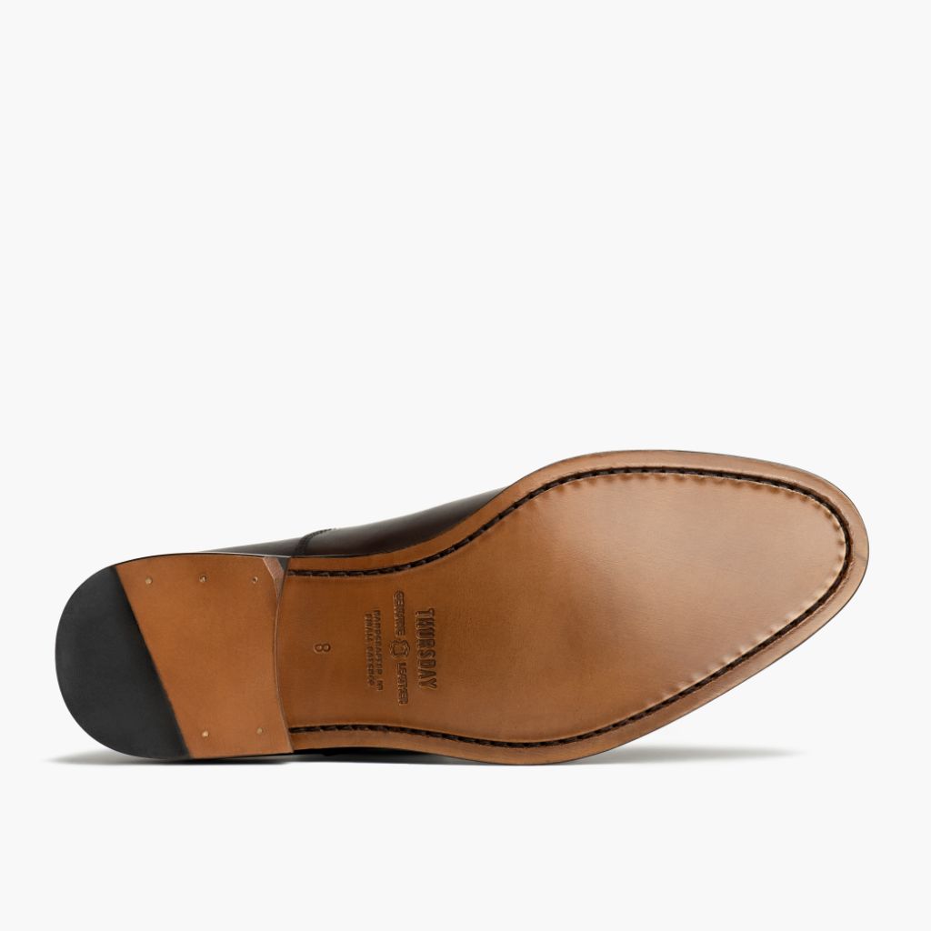 mens dress shoes leather soles Men's Chairman Dress Shoe In Chocolate Brown Leather