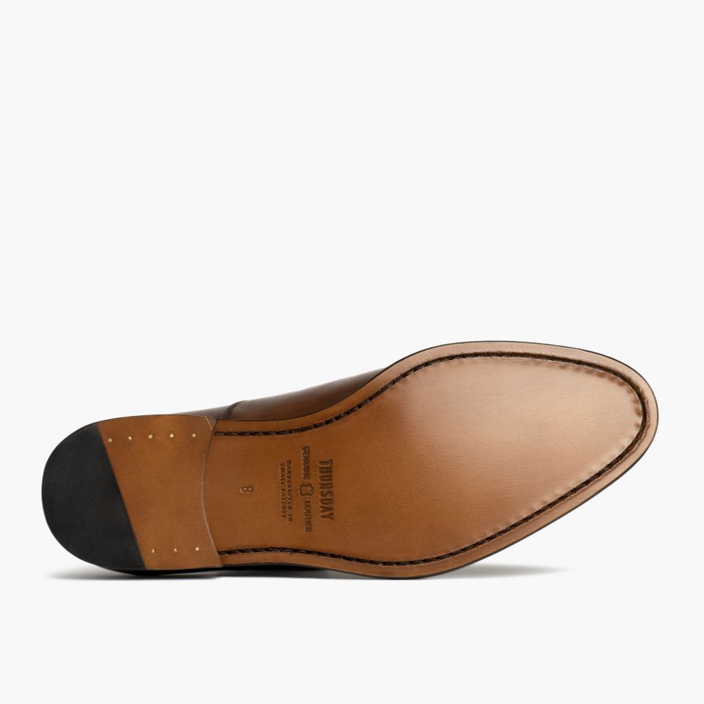 Men's Chairman Dress Shoe In Brown 'Cinnamon' Leather