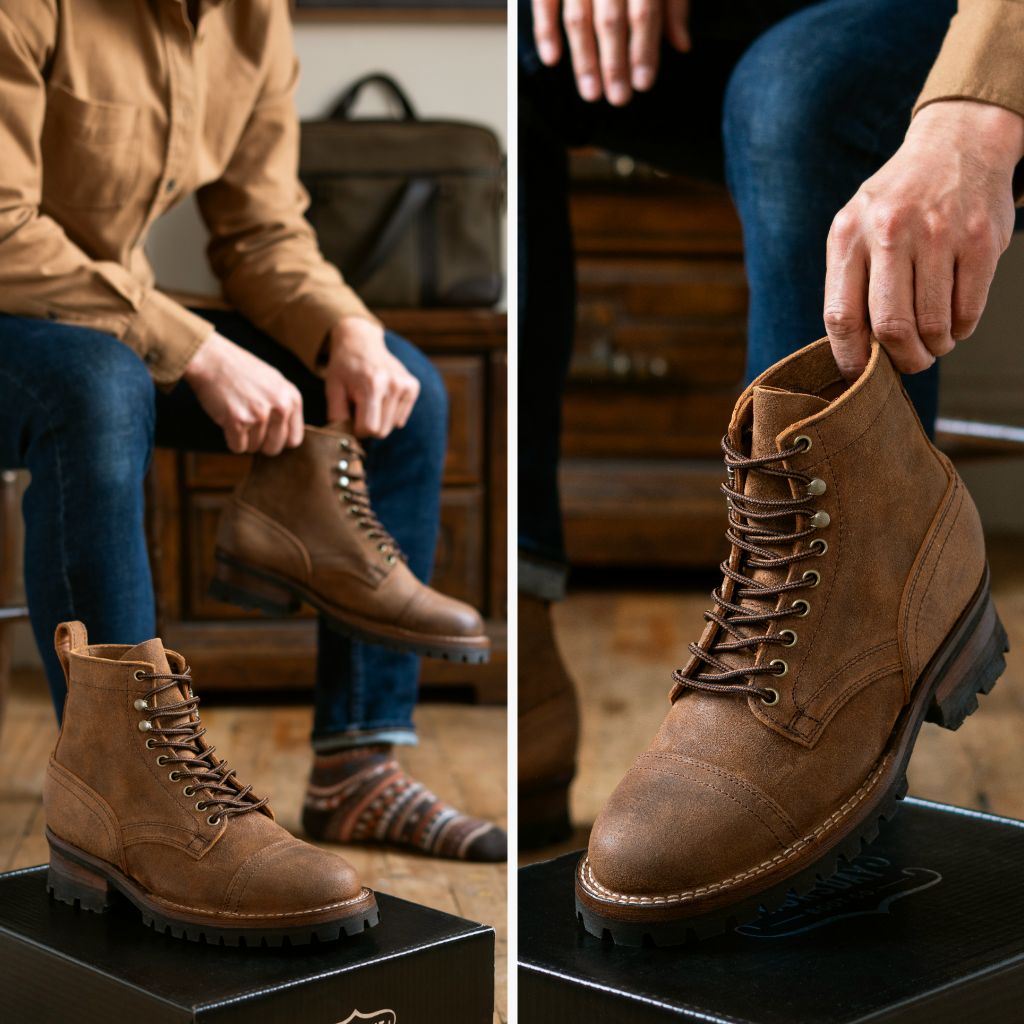 Men's Challenger Boot In Tan 'Badland' Leather - Thursday Men's Challenger Boot In Tan 'Badland' Leather - Thursday