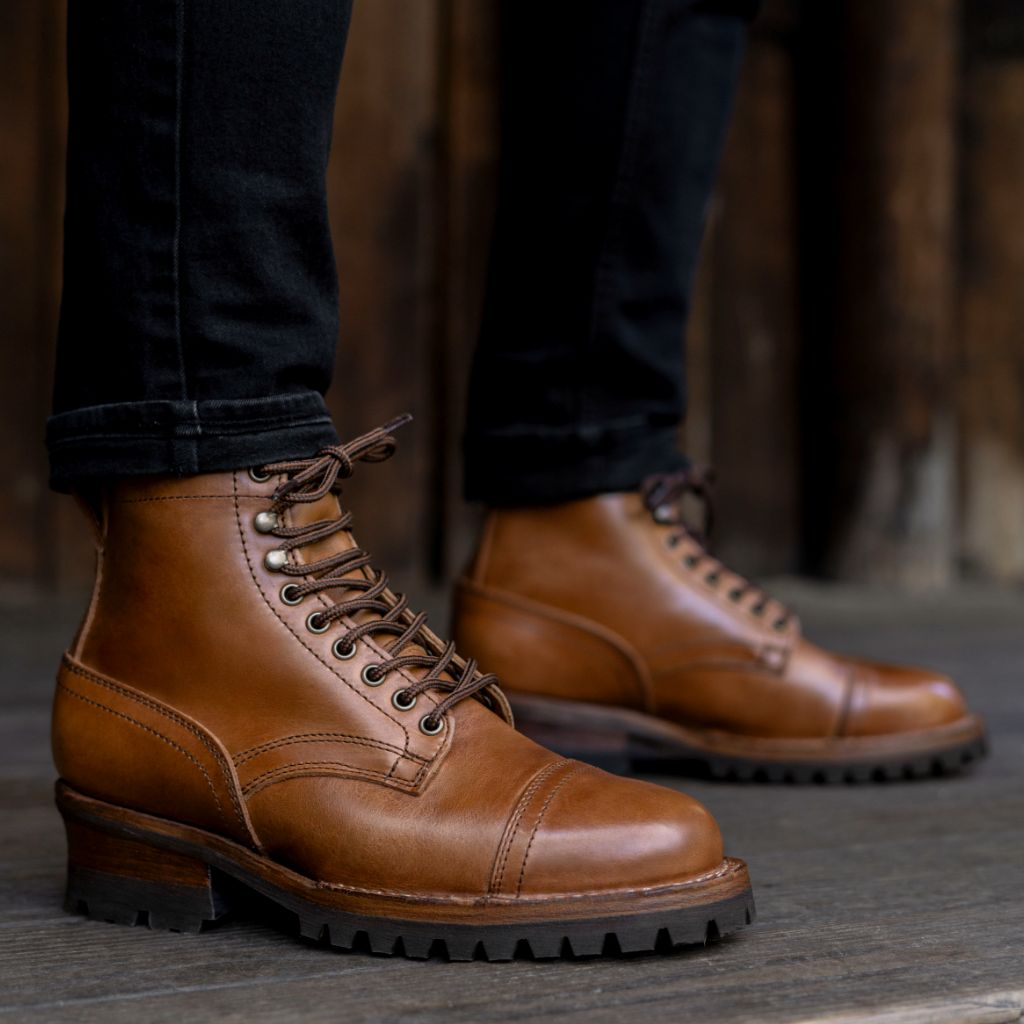 Men's Challenger Boot In Brown Sesame Double Shot Leather - Thursday