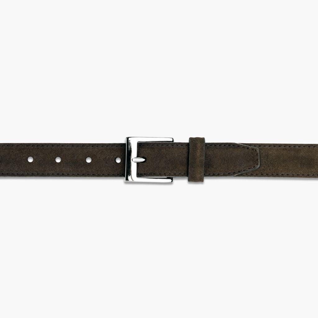 Men's Classic Leather Belt In Dark Olive Suede Thursday Boot Company