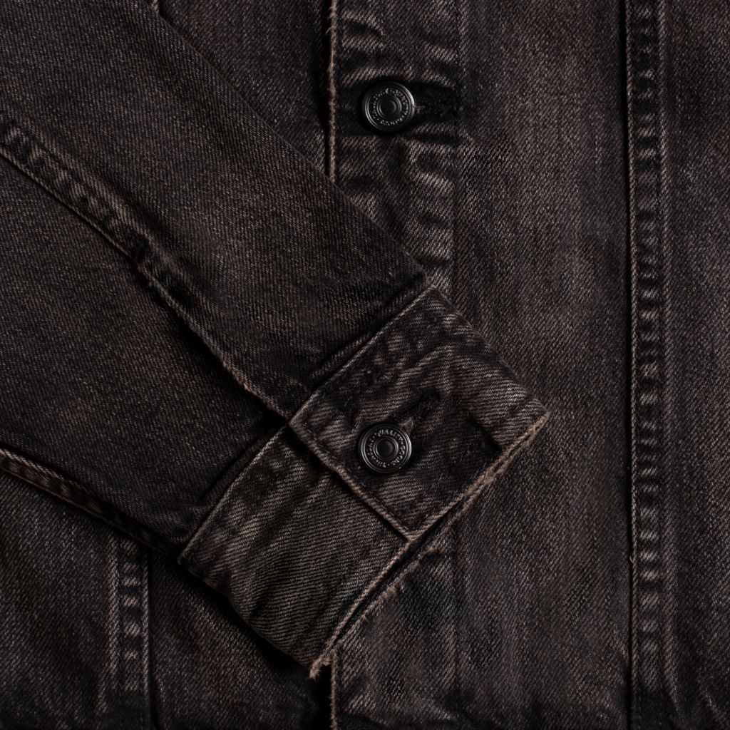 Men's Denim Trucker Jacket in Faded Black - Thursday
