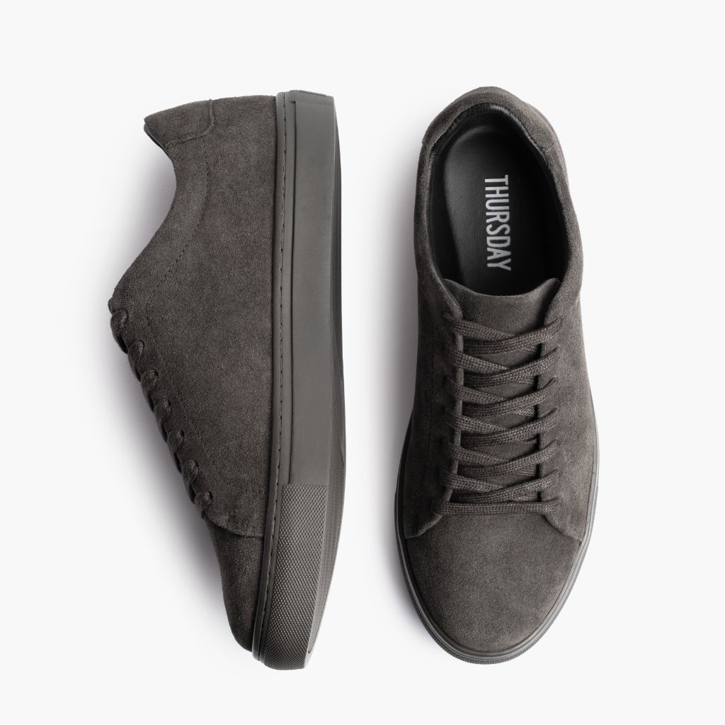Men's Encore Low Top Sneaker In Shadow Grey Suede - Thursday