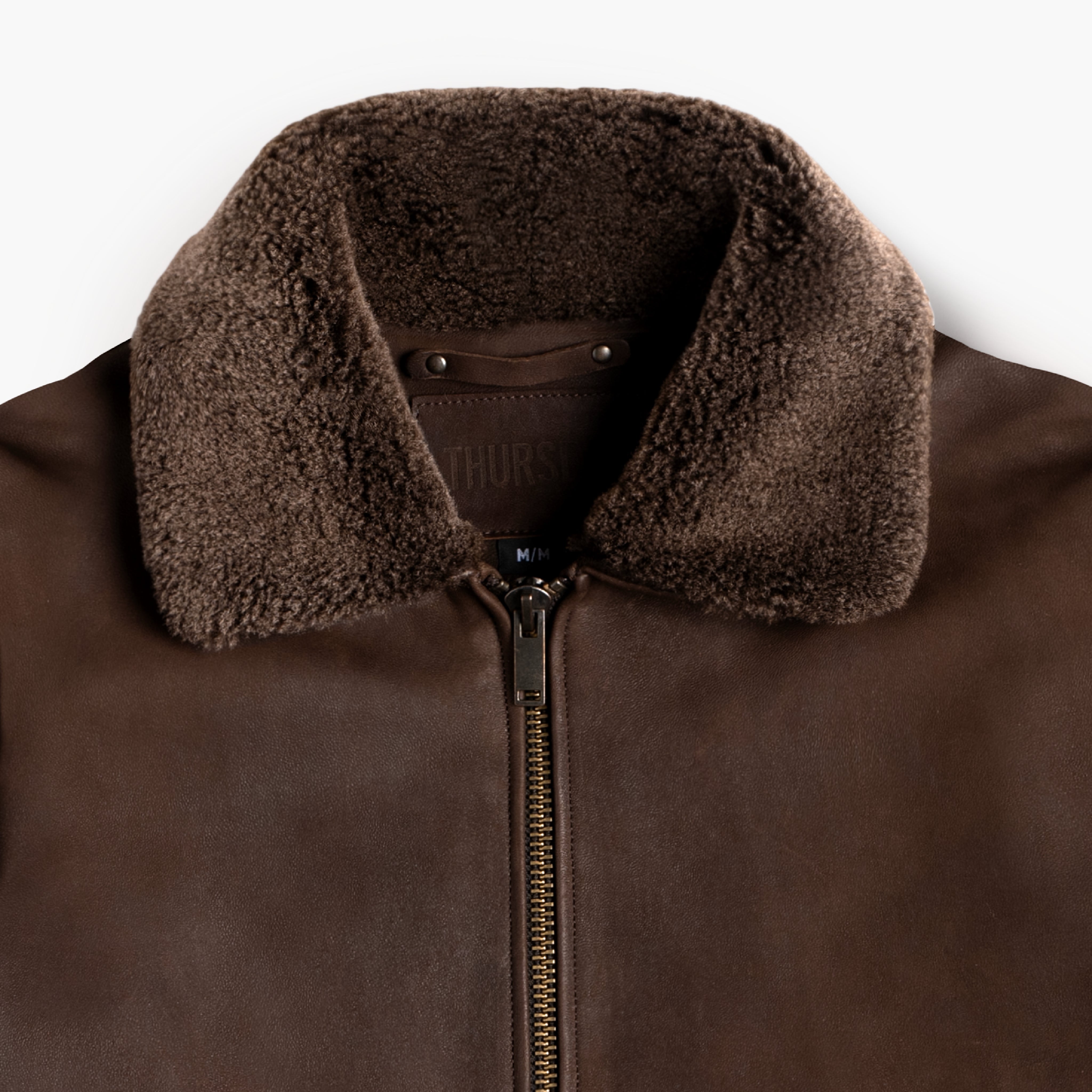 thursday boots racer jacket tobacco Men's Flight Jacket In Brown 'Tobacco' Leather