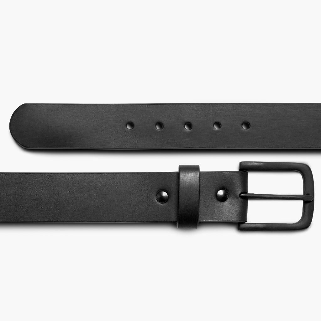 Black Matte Inspired Belt Size 44 / 110 Minimalist Statement Buckle Men main image 4