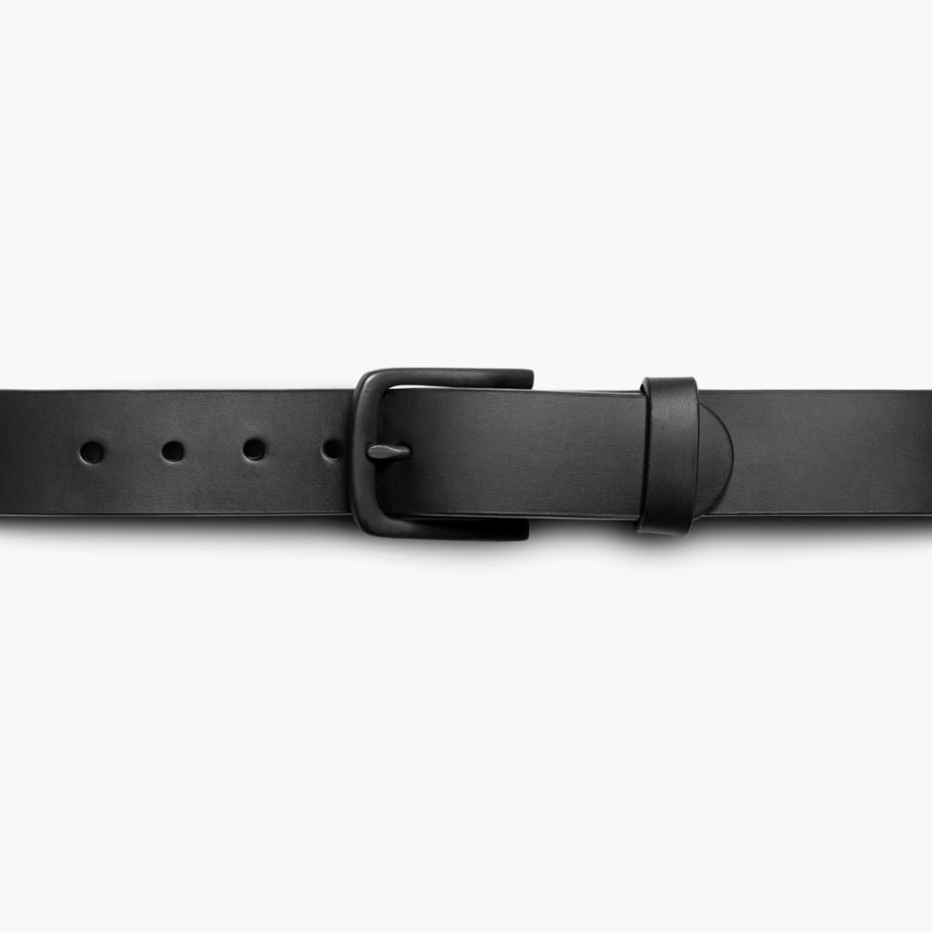 Men's Heritage Leather Belt In Black Matte - Thursday Boot Company