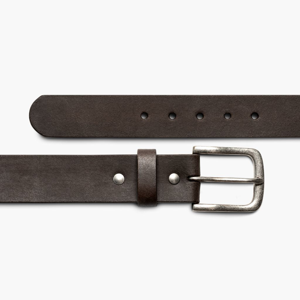 Men's Heritage Leather Belt In Black Matte - Thursday Boot Company