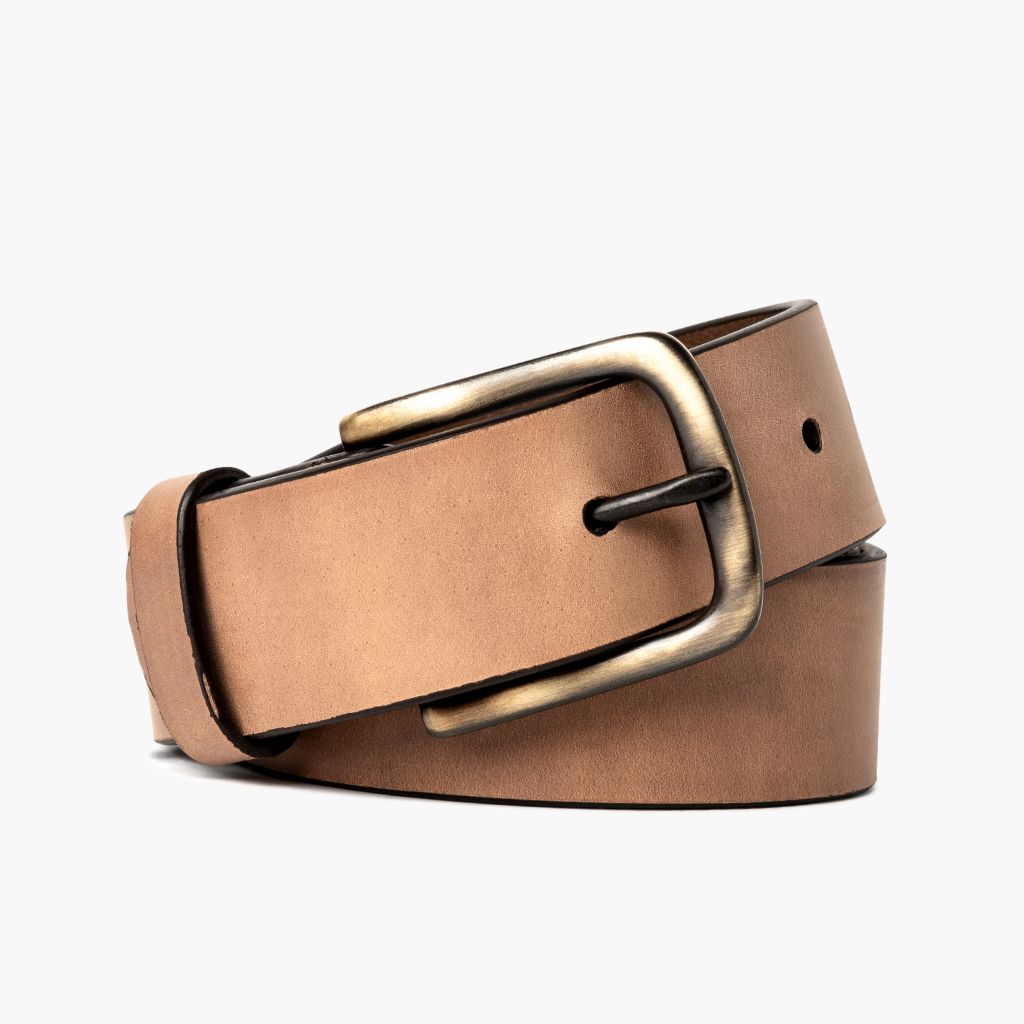Men's Heritage Leather Belt In Natural - Thursday Boot Company